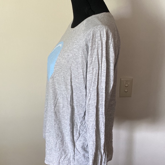 Peter Alexander Gray Longsleeve Top Large Stretch Cotton Pre Owned EC - Picture 5 of 8